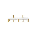 James Martin Three Boston 18" Wall Brackets Radiant Gold with 47" White Glossy Composite Countertop 055BK18RGD47WG2