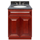 Cherry Bathroom Vanity 24", Blue Butterfly Granite Top, Faucet LB4B BB258-24CH-4B