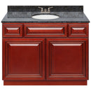 Cherry Bathroom Vanity 42", Blue Butterfly Granite Top, Faucet LB3B BB434-42CH-3B