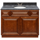Brown Bathroom Vanity 42", Blue Butterfly Granite Top, Faucet LB3B BB434-42GN-3B