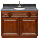Brown Bathroom Vanity 42", Blue Butterfly Granite Top, Faucet LB6B BB434-42GN-6B