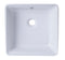 ALFI EAGO 15" Square Ceramic Above Counter Bathroom Basin Vessel Sink BA130