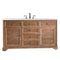 James Martin Savannah 60" Single Vanity Cabinet Driftwood with 3 cm Eternal Jasmine Pearl Quartz Top 238-104-5311-3EJP