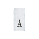 Avanti Towels White/Silver Block Monogram Fingertip Towel