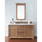 James Martin Savannah 60" Single Vanity Cabinet Driftwood with 3 cm Classic White Quartz Top 238-104-5311-3CLW
