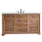 James Martin Savannah 60" Single Vanity Cabinet Driftwood with 3 cm Eternal Serena Quartz Top 238-104-5311-3ESR