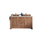 James Martin Savannah 60" Double Vanity Cabinet Driftwood with 3 cm Ethereal Noctis Quartz Top 238-104-5611-3ENC