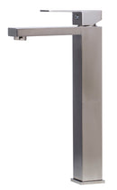 ALFI Brushed Nickel Tall Square Single Lever Bathroom Faucet AB1129