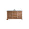 James Martin Savannah 60" Single Vanity Cabinet Driftwood with 3 cm Cala Blue Quartz Top 238-104-5311-3CBL