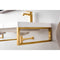 James Martin Three Boston 18" Wall Brackets Radiant Gold with 47" White Glossy Composite Countertop 055BK18RGD47WG2