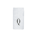 Avanti Towels White/Silver Block Monogram Fingertip Towel