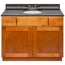 Brown Bathroom Vanity 42", Tan Brown Granite Top, Faucet LB3B TB434-42NP-3B
