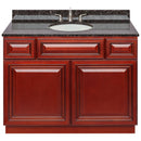Cherry Bathroom Vanity 42", Tan Brown Granite Top, Faucet LB4B TB438-42CH-4B