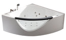 ALFI EAGO 5' Clear Rounded Corner Acrylic Whirlpool Bathtub for Two AM199ETL