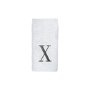 Avanti Towels White/Silver Block Monogram Fingertip Towel