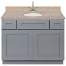 Cherry Bathroom Vanity 42", Wheat Granite Top, Faucet LB6B WH434-42CG-6B