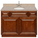 Brown Bathroom Vanity 42", Wheat Granite Top, Faucet LB6B WH434-42GN-6B