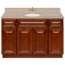 Brown Bathroom Vanity 48", Wheat Granite Top, Faucet LB5B WH494-48GN-5B