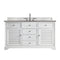 James Martin Savannah 60" Single Vanity Cabinet Bright White with 3 cm Grey Expo Quartz Top 238-104-V60S-BW-3GEX