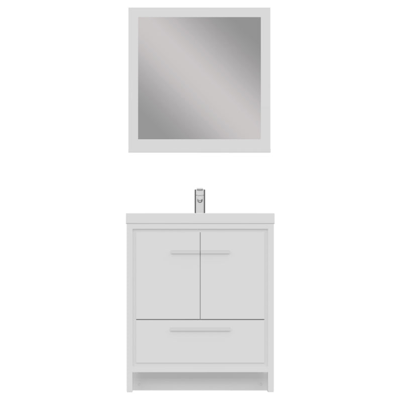 Alya Bath Sortino 30" Modern Bathroom Vanity White AB-MD630-W