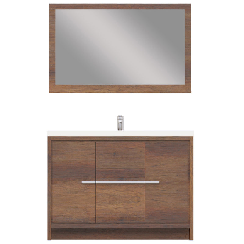 Alya Bath Sortino 48" Modern Bathroom Vanity Rosewood AB-MD648-RW