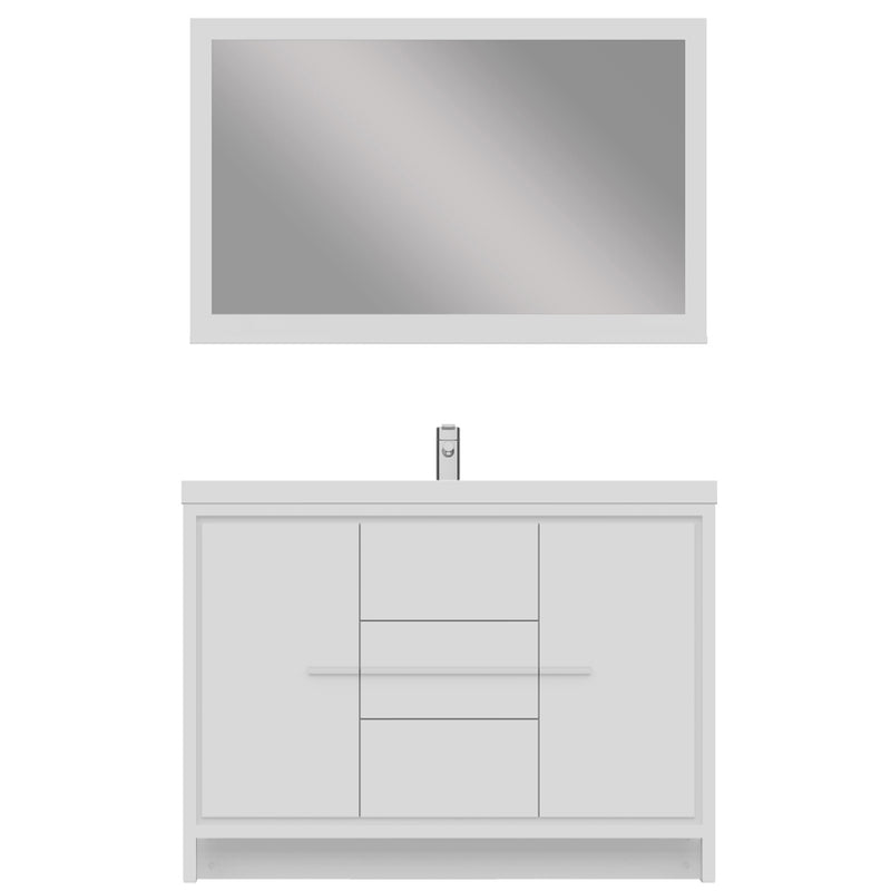 Alya Bath Sortino 48" Modern Bathroom Vanity White AB-MD648-W