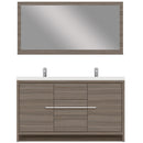 Alya Bath Sortino 60 Double" Modern Bathroom Vanity Gray AB-MD660D-G