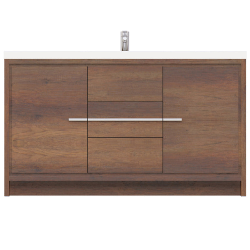 Alya Bath Sortino 60 Single" Modern Bathroom Vanity Rosewood AB-MD660S-RW