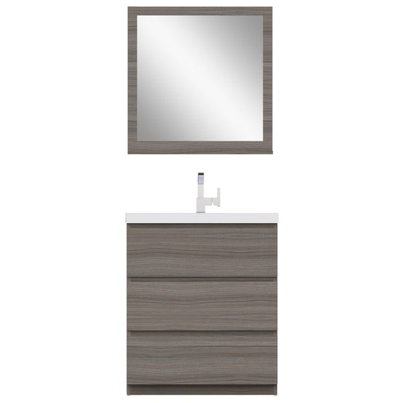 Alya Bath Paterno 30" Modern Freestanding Bathroom Vanity Gray AB-MOA30-G
