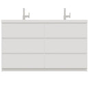 Alya Bath Paterno 60" Double Modern Freestanding Bathroom Vanity White AB-MOA60D-W