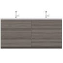 Alya Bath Paterno 72" Modern Freestanding Bathroom Vanity Gray AB-MOA72D-G