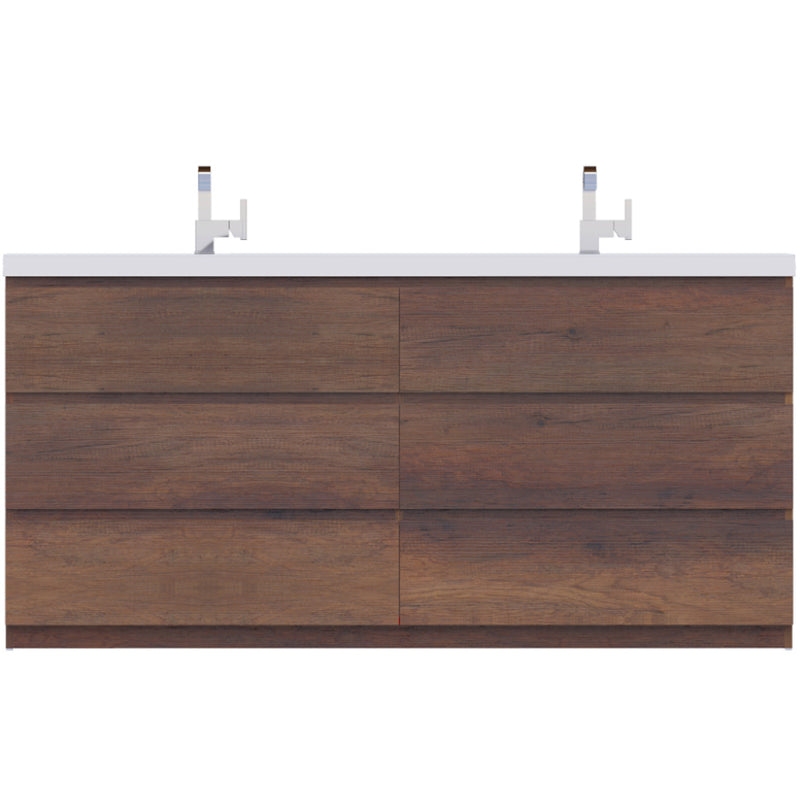 Alya Bath Paterno 72" Modern Freestanding Bathroom Vanity Rosewood AB-MOA72D-RW