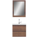 Alya Bath Paterno 24" Modern Wall Mounted Bathroom Vanity Rosewood AB-MOF24-RW