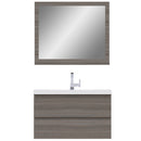 Alya Bath Paterno 36" Modern Wall Mounted Bathroom Vanity Gray AB-MOF36-G