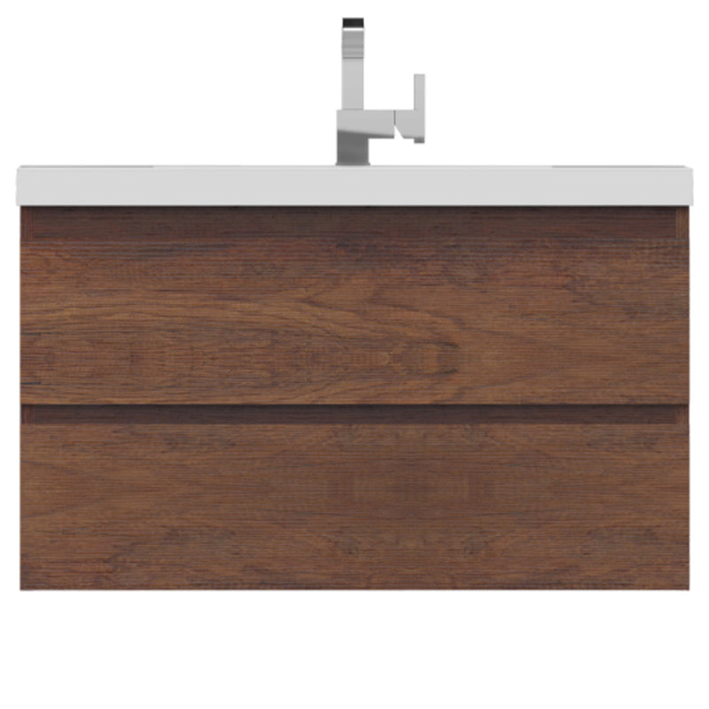 Alya Bath Paterno 36" Modern Wall Mounted Bathroom Vanity Rosewood AB-MOF36-RW