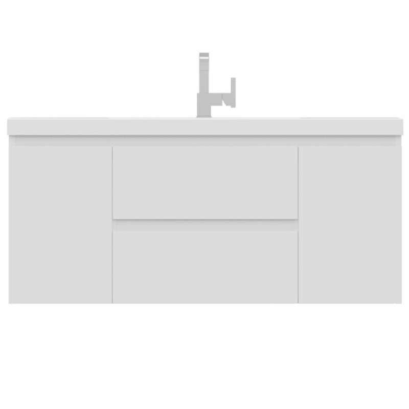 Alya Bath Paterno 48" Modern Wall Mounted Bathroom Vanity White AB-MOF48-W