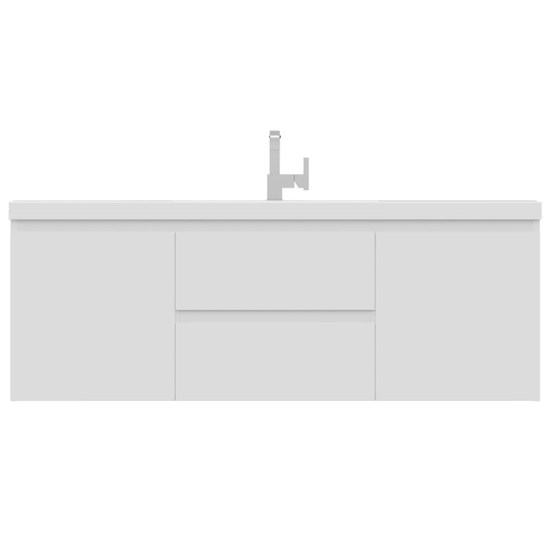 Alya Bath Paterno 60" Single Modern Wall Mounted Bathroom Vanity White AB-MOF60S-W