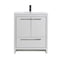 Alma Vanity Allier 30" High Gloss White Modern Vanity with Integrated Countertop with Sink