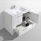 Alma Vanity Allier 36" High Gloss White Modern Vanity with Integrated Countertop with Sink