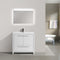 Alma Vanity Allier 36" High Gloss White Modern Vanity with Integrated Countertop with Sink