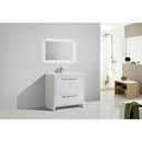 Alma Vanity Allier 36" High Gloss White Modern Vanity with Integrated Countertop with Sink