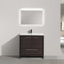 Alma Vanity Allier 36" Matte Gray-Oak Modern Vanity with Integrated Countertop with Sink
