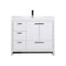 Alma Vanity Allier 42" High Gloss White Vanity with Integrated Sink and Left Side Drawers