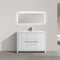 Alma Vanity Allier 48" High Glossy White Modern Vanity with Integrated Countertop with Sink