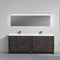 Alma Vanity Allier 84" Gray-Oak Vanity with Integrated Countertop with Sink