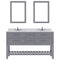 Modern Fittings Caroline Estate 60" Double Bath Vanity with Calacatta Quartz Top and Round Sinks