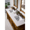 James Martin Brookfield 72" Country Oak Double Vanity with 3 cm Classic White Quartz Top 147-114-5771-3CLW