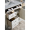 James Martin Brittany 36" Bright White Single Vanity with 3 cm Carrara Marble Top 650-V36-BW-3CAR