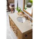 James Martin Copper Cove 48" Single Vanity Cabinet Driftwood Patina with 3 cm Galala Beige Top 300-V48-DRP-3OGLB