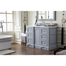 James Martin De Soto 48" Single Vanity Silver Gray with 3 cm Arctic Fall Solid Surface Top 825-V48-SL-3AF